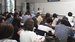 At the lecture