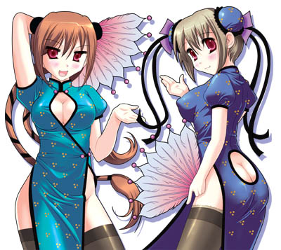 先月号のbugbugに描いたチャイナ娘。